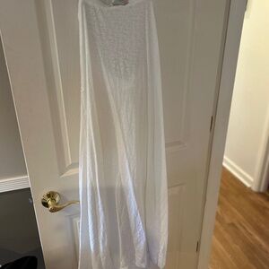 Free People Beach Long Maxi White Cotton Strapless Dress Size M